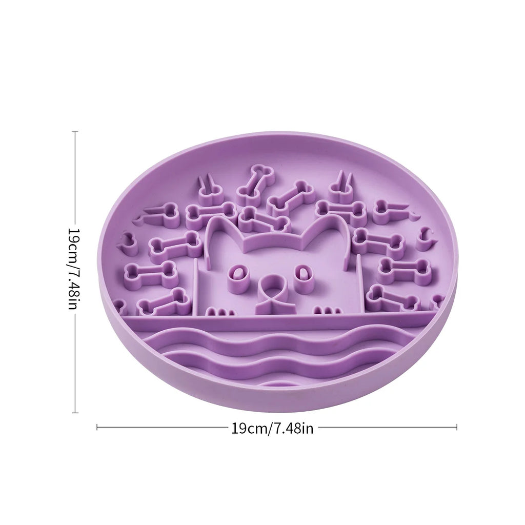 1Pc Silicone Pet Slow Feeder Food Lick Mat Anti-Slip Lick Bowl for Dogs and Cats