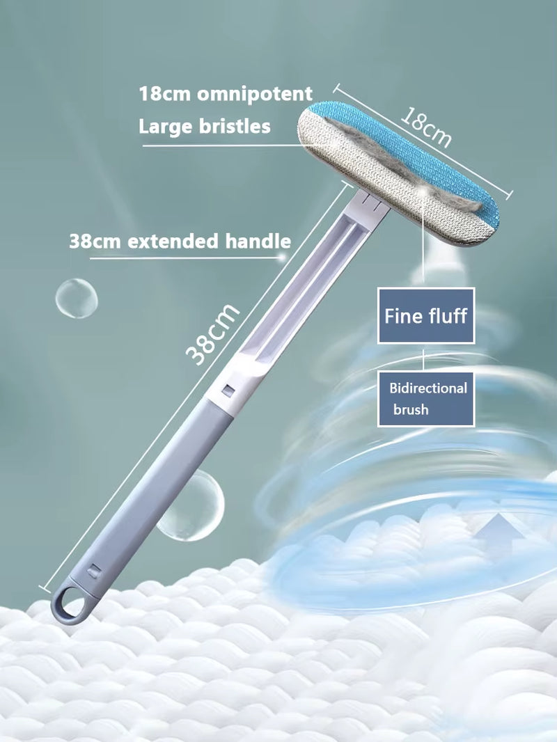 Multifunctional Pet Hair Remover Brush Long Handle Window Cleaning Brush Pet Fur Cleaning Tool Manual Cat Dog Hair Remover Brush