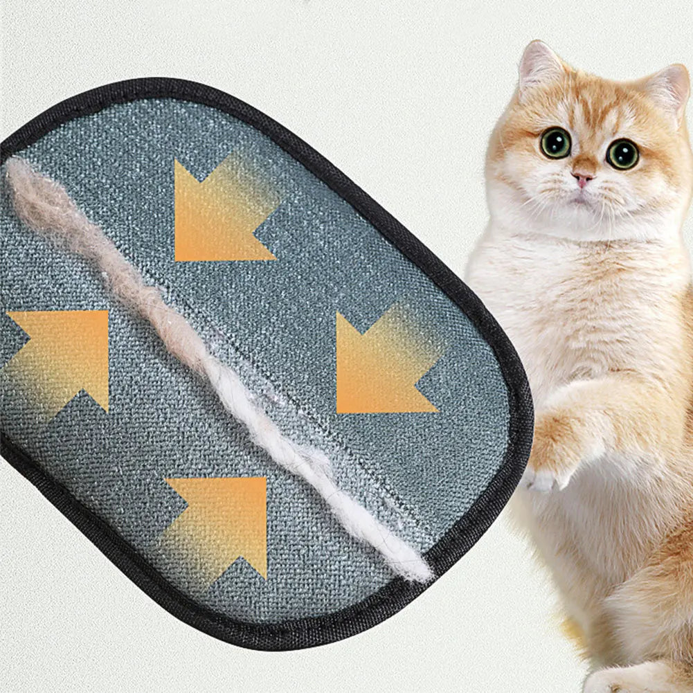 Hair Remover Brush Dog Cat Pet Hair Remover Gloves Double-Sided Pet Hair Removal Gloves Pet Grooming Gloves Brush for Cat Dog